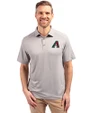 Arizona Diamondbacks Cutter & Buck Forge Eco Stretch Recycled Mens Polo Polished Medium Gray Front