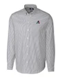 Arizona Diamondbacks Cutter & Buck Stretch Oxford Stripe Mens Long Sleeve Dress Shirt Charcoal Mannequin