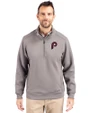 Philadelphia Phillies Cooperstown Cutter & Buck Roam Epic Versatility Recycled Quarter Zip Mens Pullover Elemental Grey Front