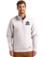 Toronto Blue Jays Cooperstown Cutter & Buck Roam Epic Versatility Recycled Quarter Zip Mens Pullover Solitare Front