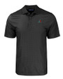 Arizona Diamondbacks Cutter & Buck Pike Eco Tonal Geo Print Stretch Recycled Mens Polo Black Mannequin
