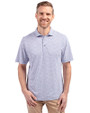 Front profile view of a Hyacinth  Cutter & Buck Virtue Eco Pique Botanical Print Recycled Mens Polo