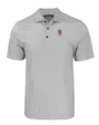 North Carolina State Wolfpack Alumni - Cutter & Buck Pike Eco Tonal Geo Print Stretch Recycled Mens Big & Tall Polo Elemental Grey Mannequin