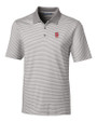 North Carolina State Wolfpack Alumni - Cutter & Buck Forge Tonal Stripe Stretch Mens Big and Tall Polo Polished Medium Gray Mannequin
