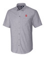 North Carolina State Wolfpack Alumni - Cutter & Buck Stretch Oxford Mens Short Sleeve Dress Shirt Charcoal Mannequin