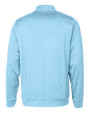 Carolina Panthers Historic Cutter & Buck Stealth Heathered Quarter Zip Mens Pullover Atlas Light Blue Mannequin Back