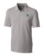 Carolina Panthers Historic Cutter & Buck Forge Stretch Mens Big and Tall Polo Polished Medium Gray Mannequin