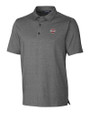 Umass Minutemen Cutter & Buck Forge Heathered Stretch Mens Polo Charcoal Heather Mannequin