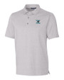 Carolina Panthers Historic Cutter & Buck Forge Heathered Stretch Mens Polo Polished Heather Mannequin
