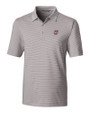 Umass Minutemen Cutter & Buck Forge Pencil Stripe Stretch Mens Polo Polished Medium Gray Mannequin