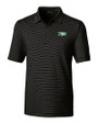 North Dakota Cutter & Buck Forge Pencil Stripe Stretch Mens Polo Black Mannequin