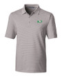 North Dakota Cutter & Buck Forge Pencil Stripe Stretch Mens Polo Polished Medium Gray Mannequin