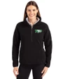 North Dakota Cutter & Buck Cascade Eco Fleece Womens Pullover Jacket Black Front