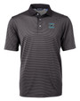 Carolina Panthers Historic Cutter & Buck Virtue Eco Pique Micro Stripe Recycled Mens Big & Tall Polo BLEG_MANN_HG 1