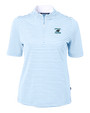 Carolina Panthers Historic Cutter & Buck Virtue Eco Pique Stripe Recycled Womens Top ALS_MANN_HG 1