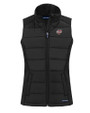 Umass Minutemen Cutter & Buck Evoke Hybrid Softshell Recycled Womens Full Zip Vest Black Mannequin
