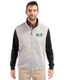 North Dakota Cutter & Buck Charter Eco Recycled Mens Full-Zip Vest Polished Medium Gray Front