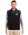 North Dakota Cutter & Buck Cascade Eco Sherpa Mens Big and Tall Fleece Vest Black Front