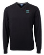 Carolina Panthers Historic Cutter & Buck Lakemont Tri-Blend Mens V-Neck Pullover Sweater Black Mannequin