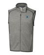 Carolina Panthers Historic Cutter & Buck Mainsail Sweater-Knit Mens Big and Tall Full Zip Vest POH_MANN_HG 1