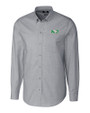 North Dakota Cutter & Buck Stretch Oxford Mens Long Sleeve Dress Shirt Charcoal Mannequin