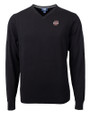 Umass Minutemen Cutter & Buck Lakemont Tri-Blend Mens Big and Tall V-Neck Pullover Sweater Black Mannequin