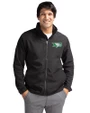 North Dakota Cutter & Buck Charter Eco Recycled Mens Full-Zip Jacket Black Front