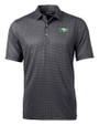 North Dakota Cutter & Buck Pike Banner Print Stretch Mens Polo Black Mannequin