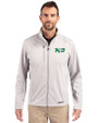 North Dakota Cutter & Buck Evoke Softshell Recycled Full Zip Mens Jacket CONCRETE Front