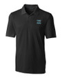 Carolina Panthers Historic Cutter & Buck Forge Stretch Mens Polo Black Mannequin