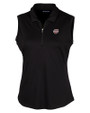 Umass Minutemen Cutter & Buck Forge Stretch Womens Sleeveless Polo Black Mannequin