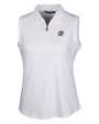Umass Minutemen Cutter & Buck Forge Stretch Womens Sleeveless Polo White Mannequin