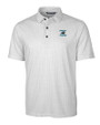 Carolina Panthers Historic Cutter & Buck Pike Double Dot Print Stretch Mens Polo Charcoal Mannequin