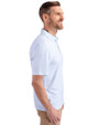 Carolina Panthers Historic Cutter & Buck Pike Eco Symmetry Print Stretch Recycled Mens Polo White/Atlas Side