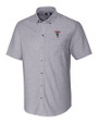 Atlanta Falcons Historic - Cutter & Buck Stretch Oxford Mens Big and Tall Short Sleeve Dress Shirt Charcoal Mannequin