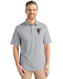 Atlanta Falcons Historic - Cutter & Buck Virtue Eco Pique Recycled Mens Big and Tall Polo Polished Medium Gray Front