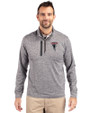 Atlanta Falcons Historic - Cutter & Buck Stealth Heathered Quarter Zip Mens Pullover Elemental Grey Front