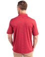 Seattle Mariners Stars & Stripes Cutter & Buck Forge Pencil Stripe Stretch Mens Big and Tall Polo Cardinal Red Back