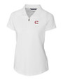 Cincinnati Reds City Connect Cutter & Buck Forge Stretch Womens Short Sleeve Polo White Mannequin
