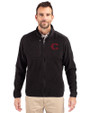 Cincinnati Reds City Connect Cutter & Buck Cascade Eco Fleece Mens Full Zip Jacket Black Front