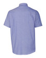 Atlanta Braves City Connect Cutter & Buck Stretch Oxford Mens Short Sleeve Dress Shirt French Blue Mannequin Back