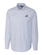 Atlanta Braves City Connect Cutter & Buck Stretch Oxford Stripe Mens Big and Tall Long Sleeve Dress Shirt FB_MANN_HG 1