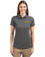 Pittsburgh Pirates City Connect Cutter & Buck Advantage Eco Tri-Blend Pique Womens Polo Elemental Grey Front