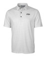 Pittsburgh Pirates City Connect Cutter & Buck Pike Double Dot Print Stretch Mens Polo Charcoal Mannequin