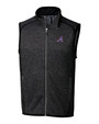 Atlanta Braves City Connect Cutter & Buck Mainsail Sweater-Knit Mens Big and Tall Full Zip Vest CCH_MANN_HG 1
