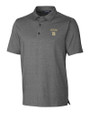 Texas Rangers City Connect Cutter & Buck Forge Heathered Stretch Mens Polo Charcoal Heather Mannequin