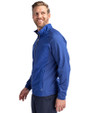 Seattle Mariners City Connect Cutter & Buck Adapt Eco Knit Hybrid Recycled Mens Full Zip Jacket Tour Blue Side