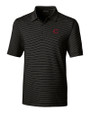 Cincinnati Reds City Connect Cutter & Buck Forge Pencil Stripe Stretch Mens Polo Black Mannequin