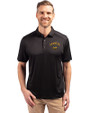 Seattle Mariners City Connect Cutter & Buck Forge Eco Stretch Recycled Mens Polo Black Front
