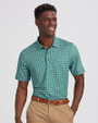 Cutter & Buck Pike Houndstooth Polo Seaweed Front